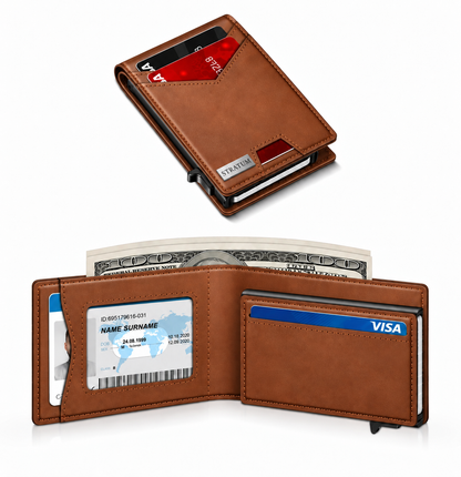Stratum™ Pop-Up RFID Wallet (Brown)
