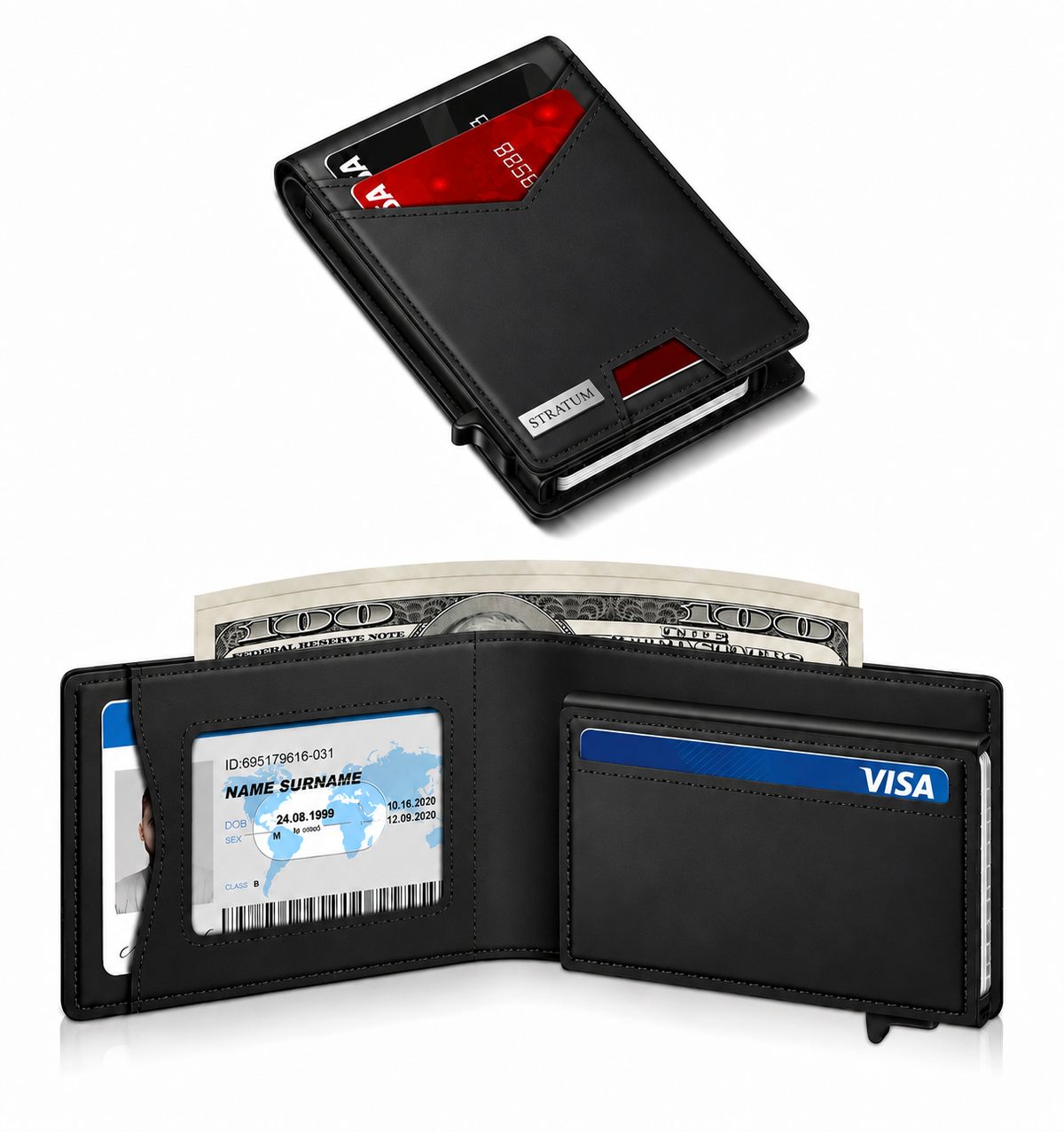 Stratum™ Pop-Up RFID Wallet (Black)