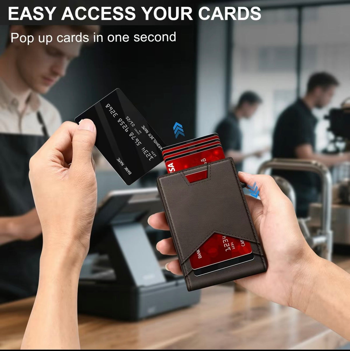 Stratum™ Pop-Up RFID Wallet (Dark Brown)
