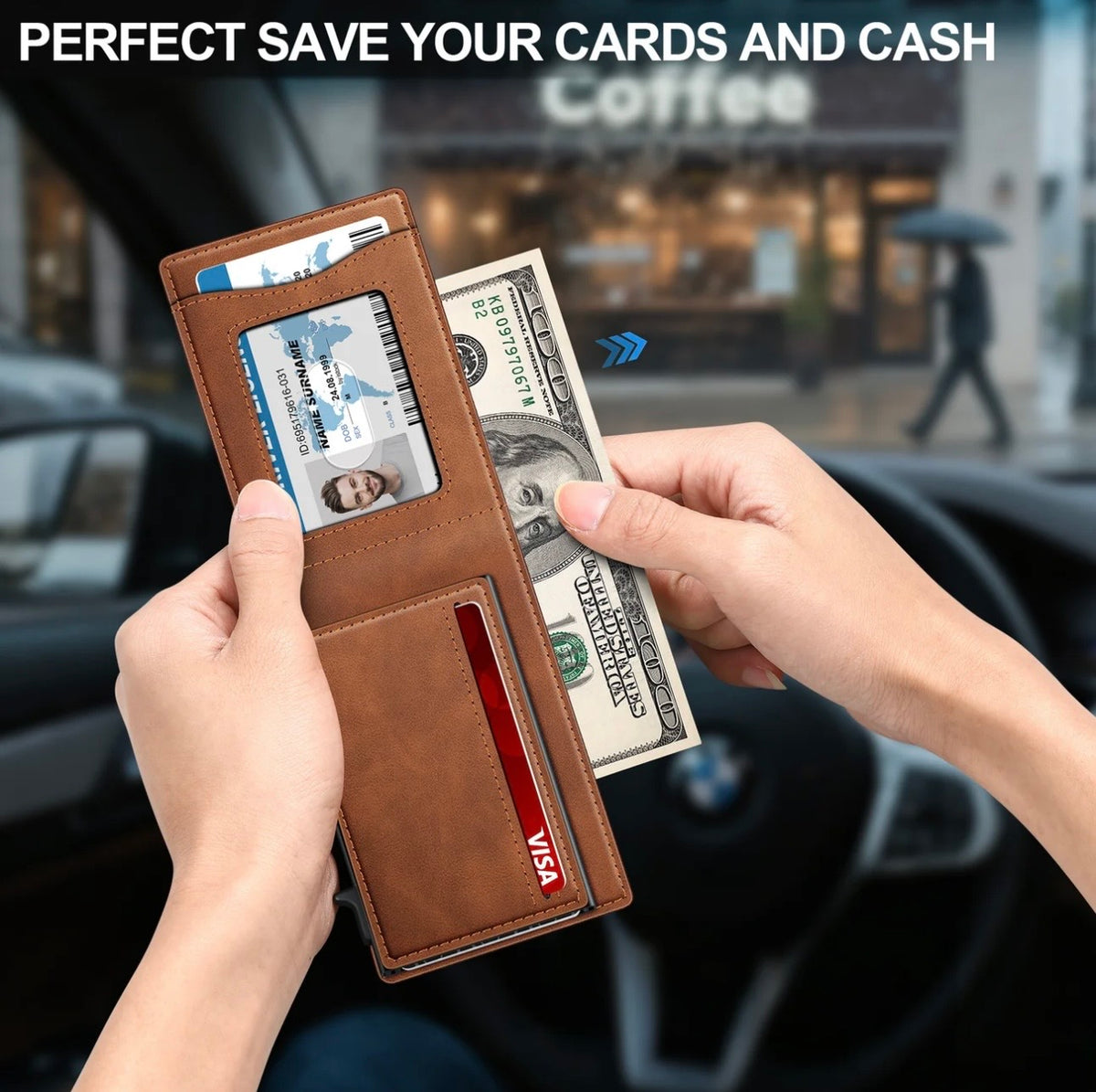 Stratum™ Pop-Up RFID Wallet (Brown)