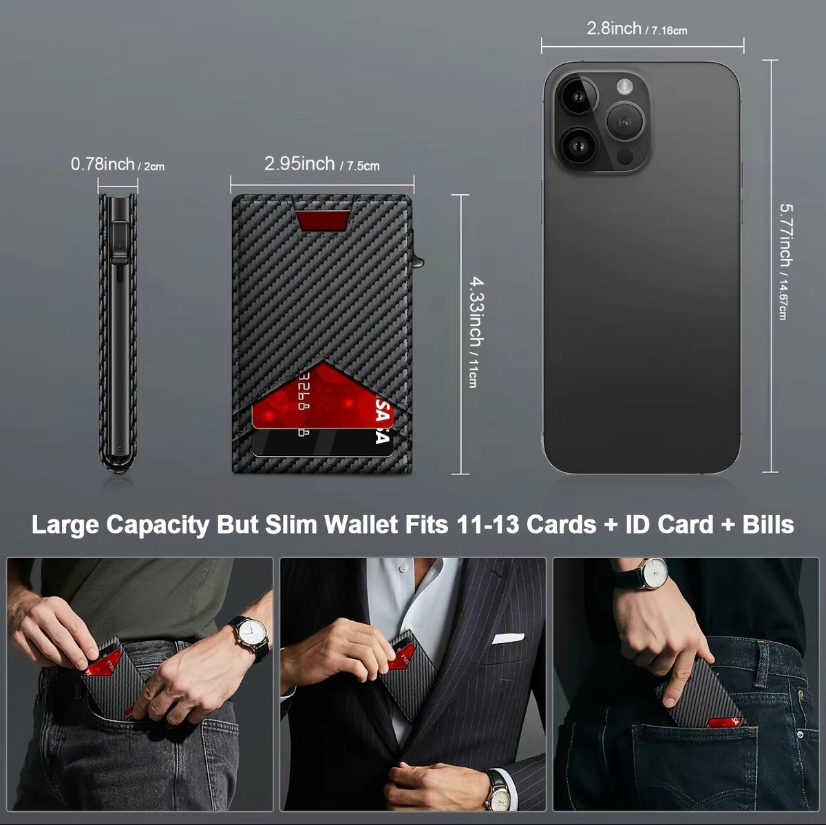 Stratum™ Pop-Up RFID Wallet (Carbon Black)