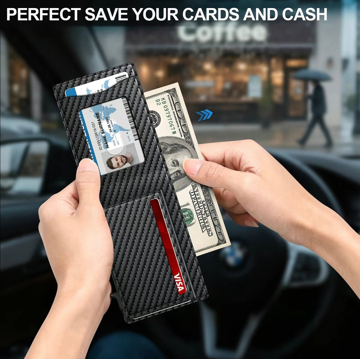 Stratum™ Pop-Up RFID Wallet (Carbon Black)