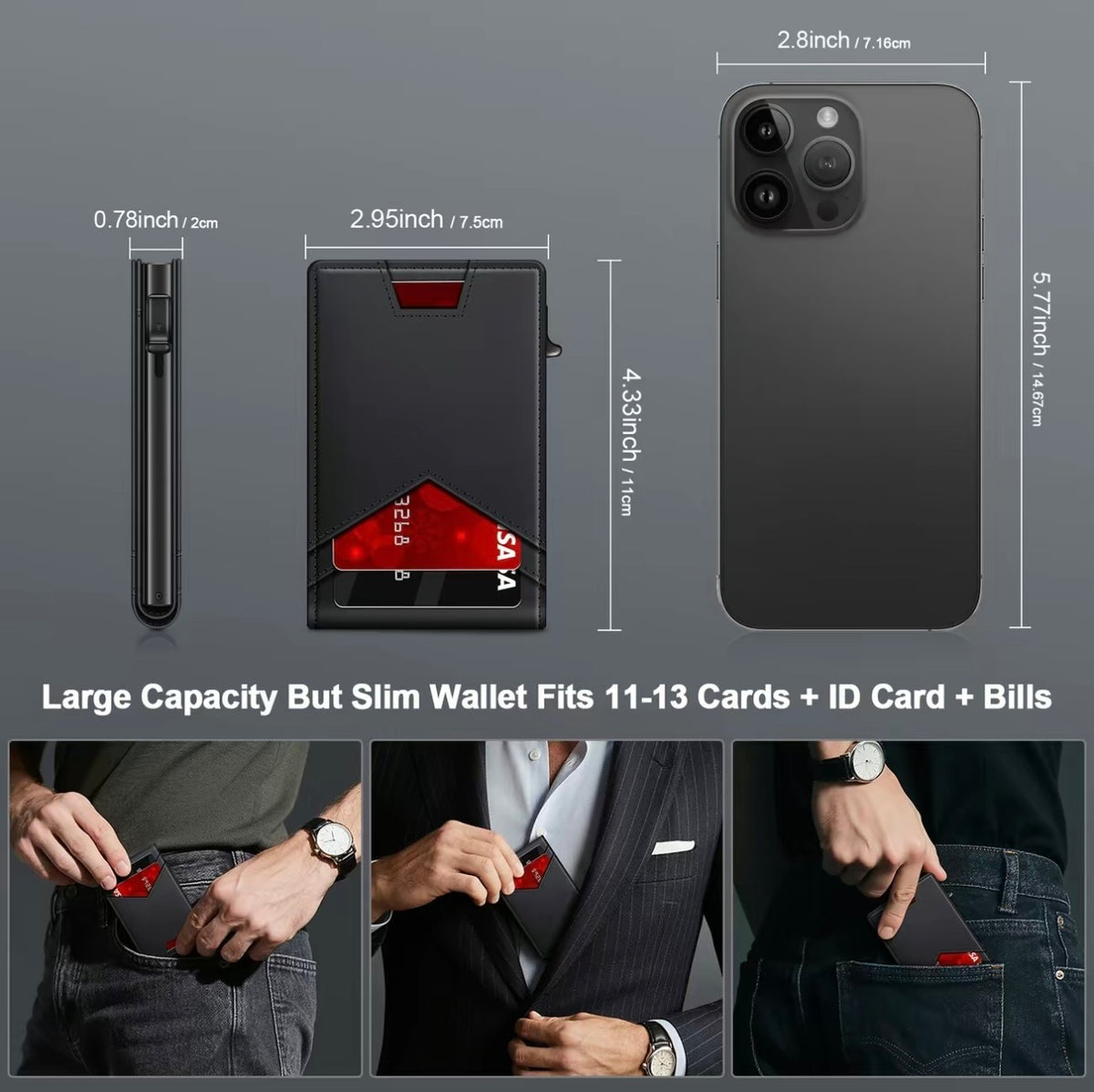 Stratum™ Pop-Up RFID Wallet (Black)