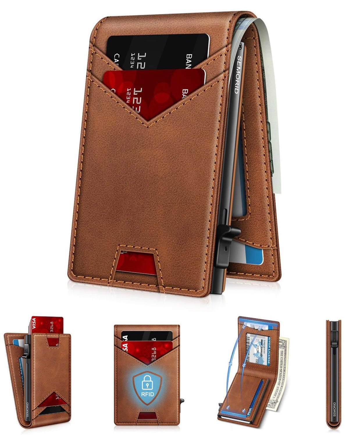 Stratum™ Pop-Up RFID Wallet (Brown)