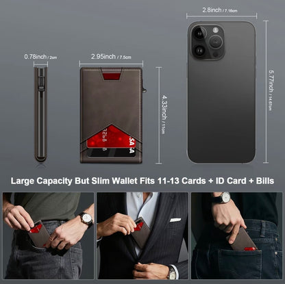 Stratum™ Pop-Up RFID Wallet (Dark Brown)
